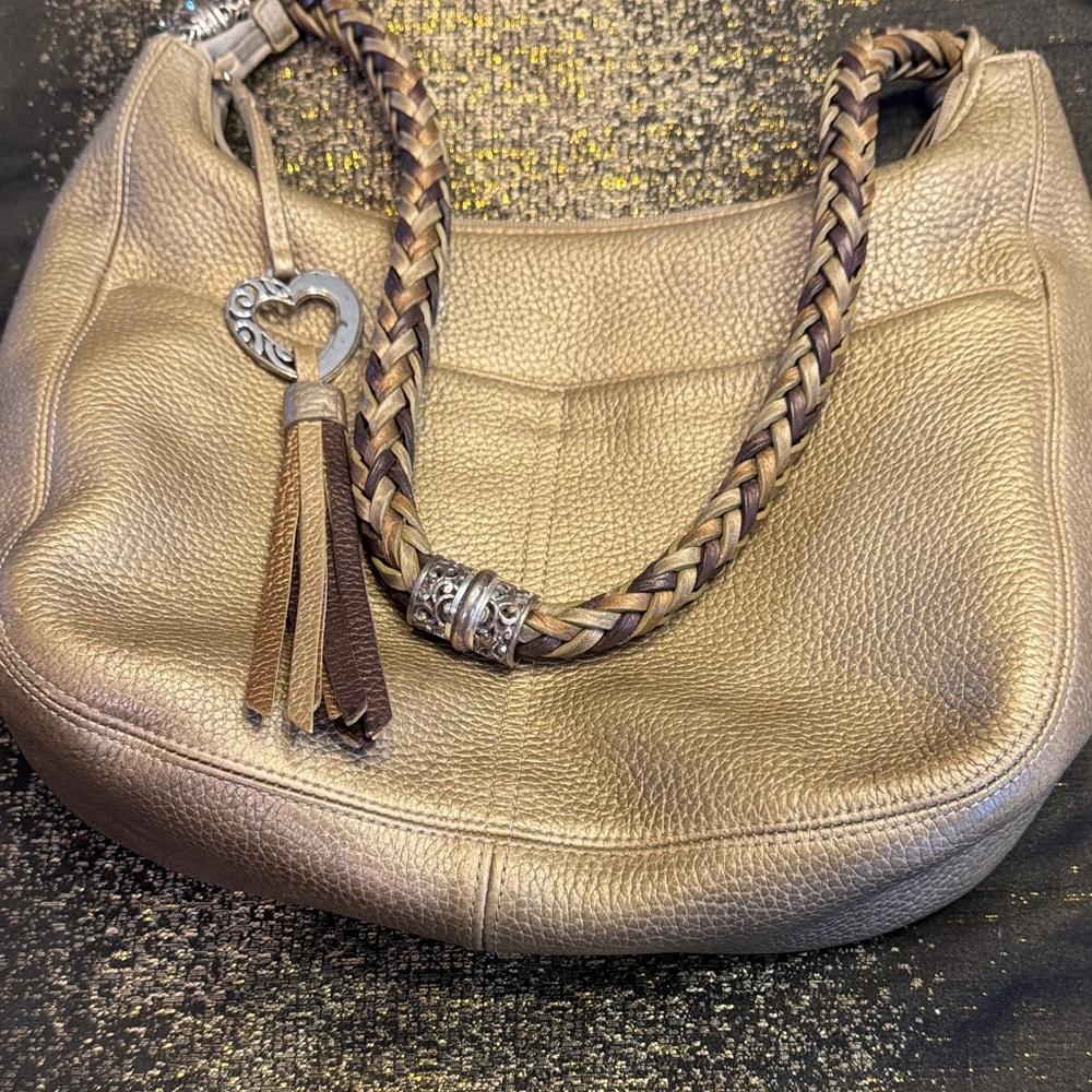 Elegant Zinc pearl Brighton Barbados hobo Braided Handle Women's Bag